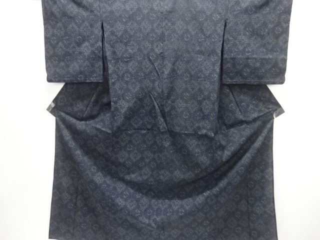 JAPANESE KIMONO / ANTIQUE HITOE KIMONO / TAISHO ROMAN / ABSTRACT FLOWER CREST 